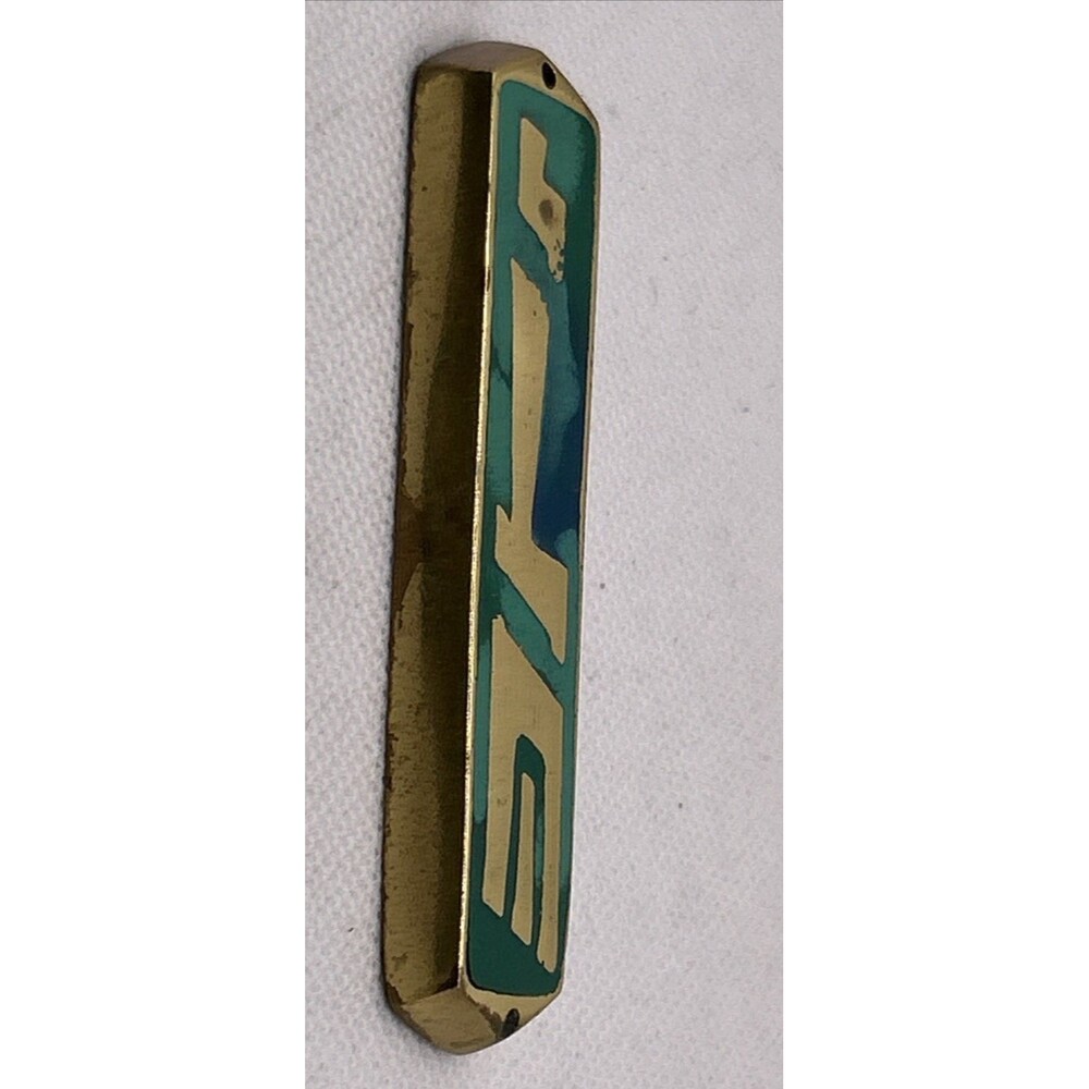 Brass Green Epoxy Mezuzah Hen Holon Israel No Scroll 3” House warming Gift - Picture 4 of 5